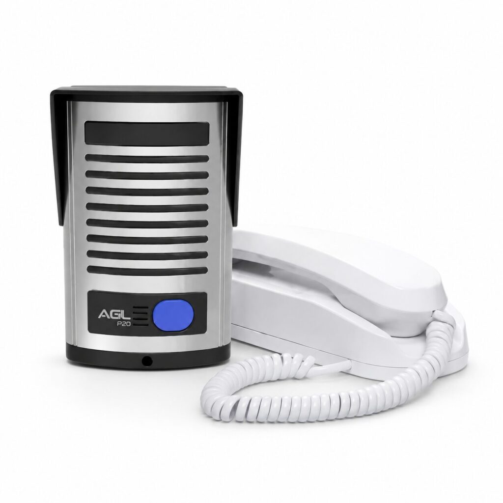 Kit Porteiro Eletrônico Interfone AGL P20 Bivolt com Alimentação Interna