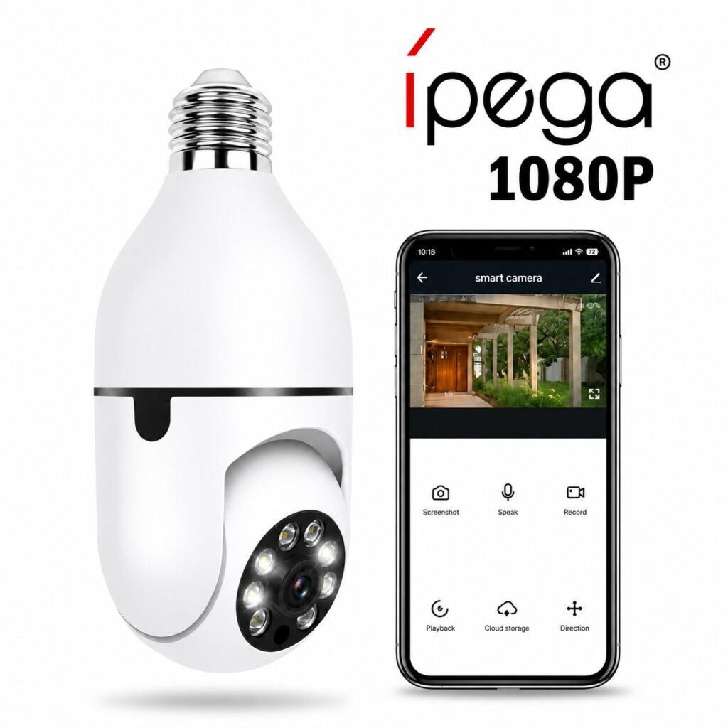 Câmera Segurança Ip Ípega KP CA 187 Lâmpada 1080p