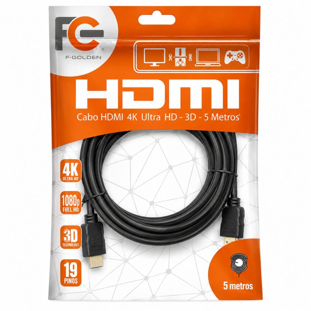 Cabo HDMI ULTRA HD 4K 3D – 5 Metros