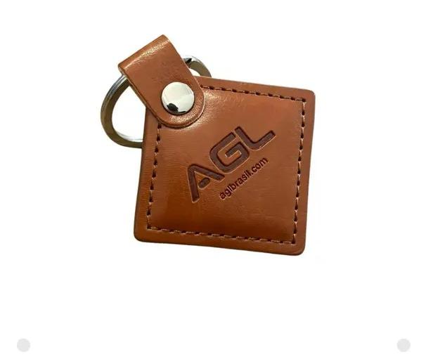 Chaveiro Couro Tag Proximidade AGL Controle De Acesso 125Mhz